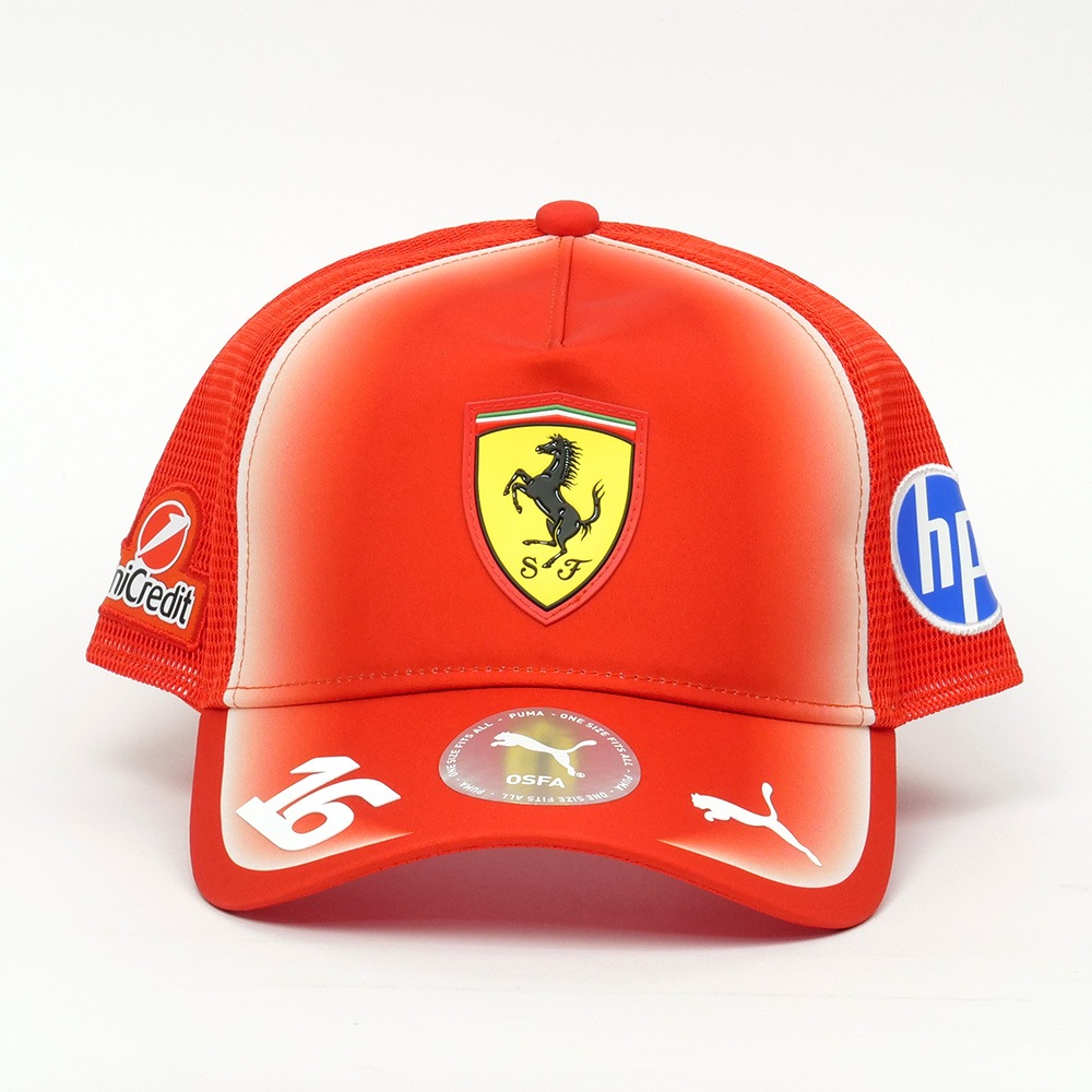 PUMA スクーデリア フェラーリ HP チーム C.ルクレール トラッカーキャップ 2026 レッド 027711-01