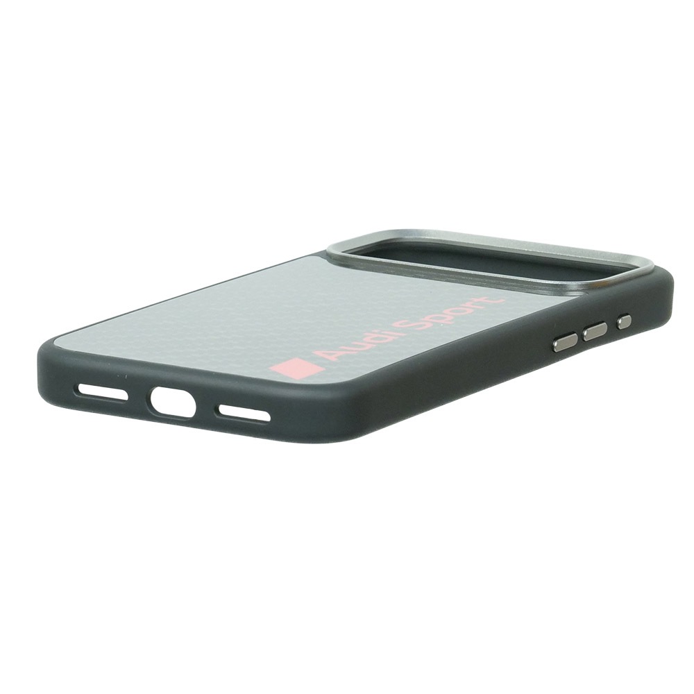 アウディ iPhone 17ProMax リアルカーボン バックカバー ブラック マグセーフ対応 AUS-TPUPCMIP17PM-R8/D2-BK