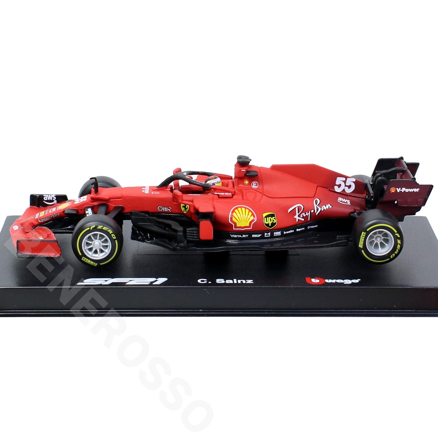 Bburago 1/43スケール フェラーリ SF21 C.サインツ 2021(ドライバー付)BR-43-36828CS