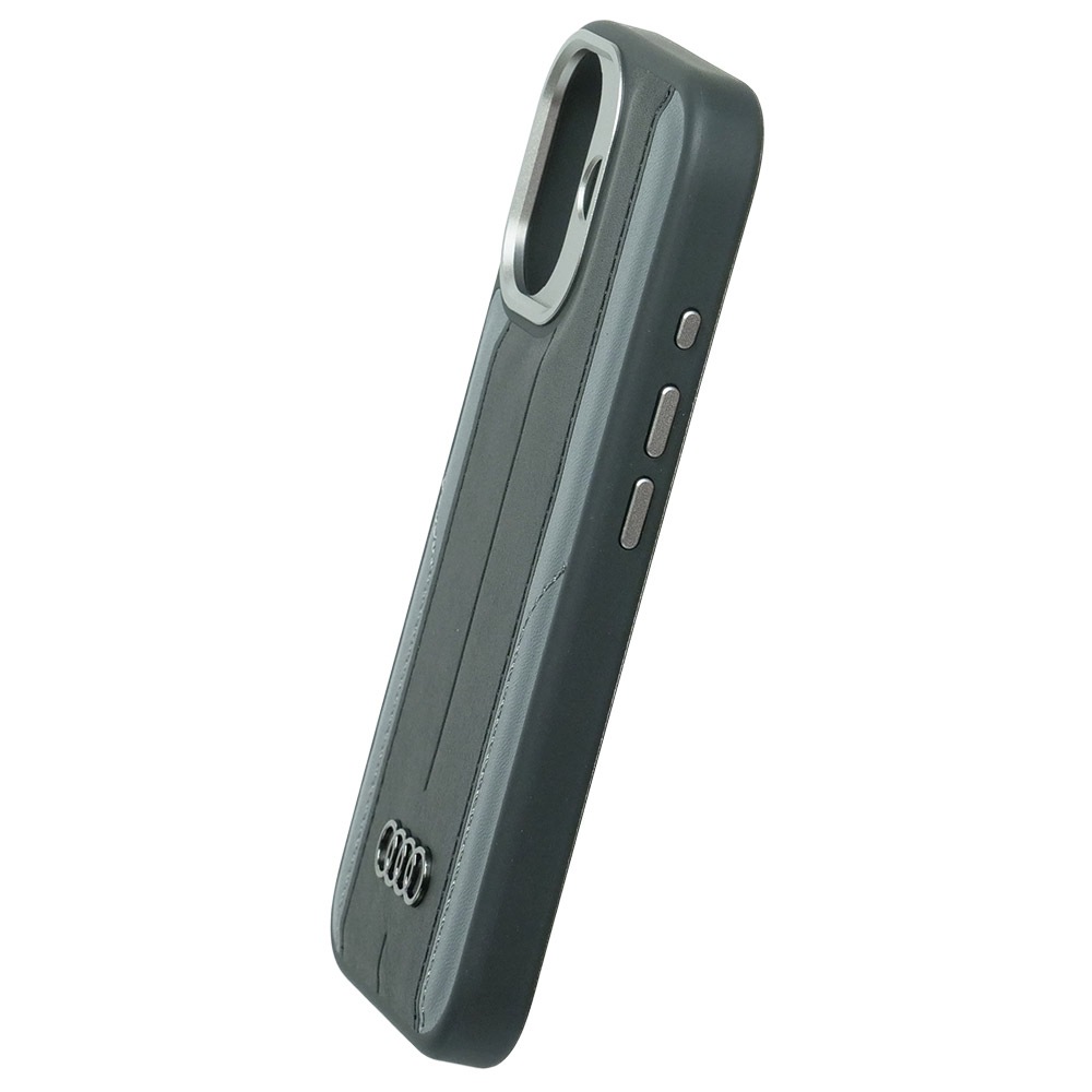 アウディ iPhone 17 合成皮革 バックカバー ブラック マグセーフ対応 AU-TPUPCMIP17-A6/D1-BK