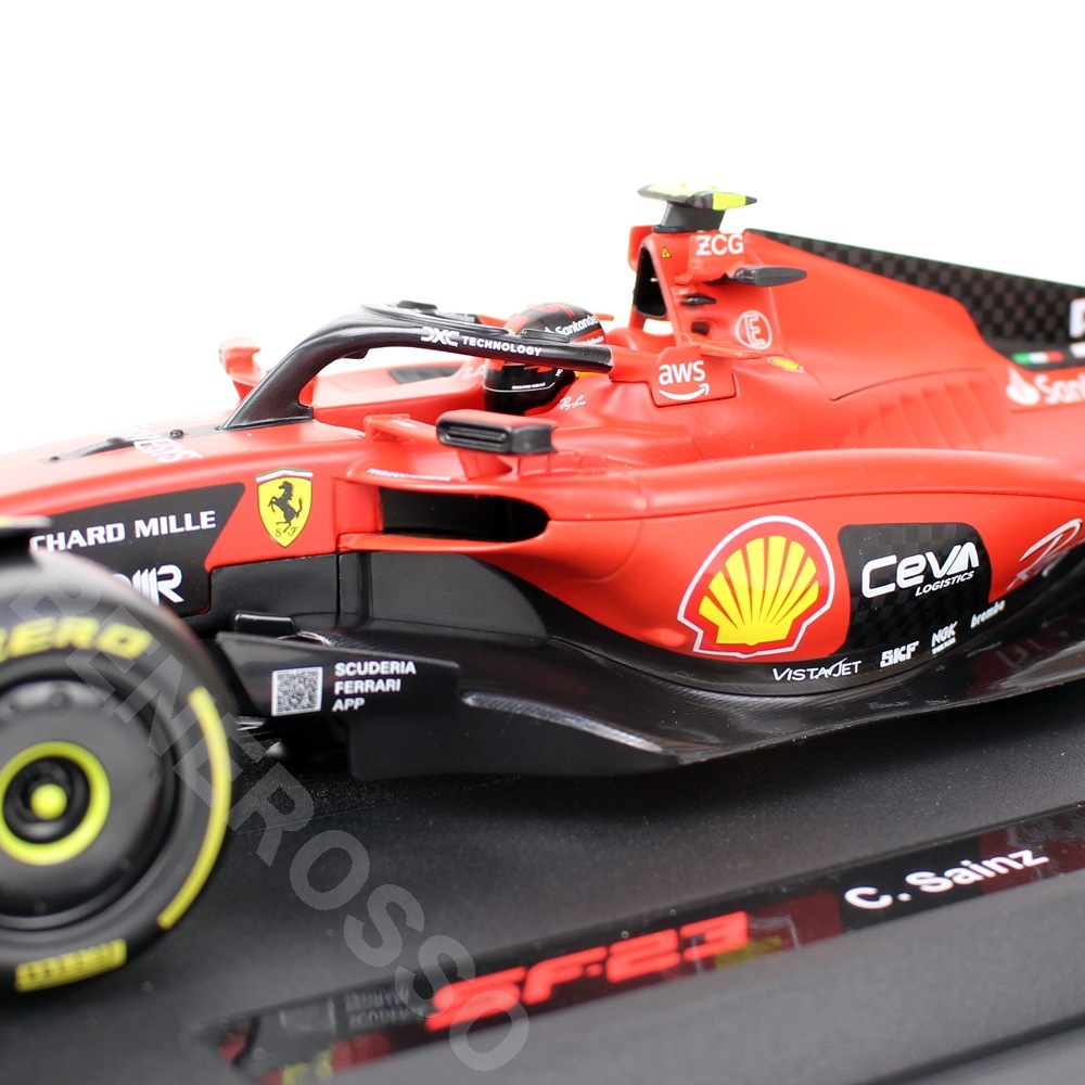 Bburago 1/18スケール フェラーリ SF-23 C.サインツ #55 2023 レッド BR-18-16812CS