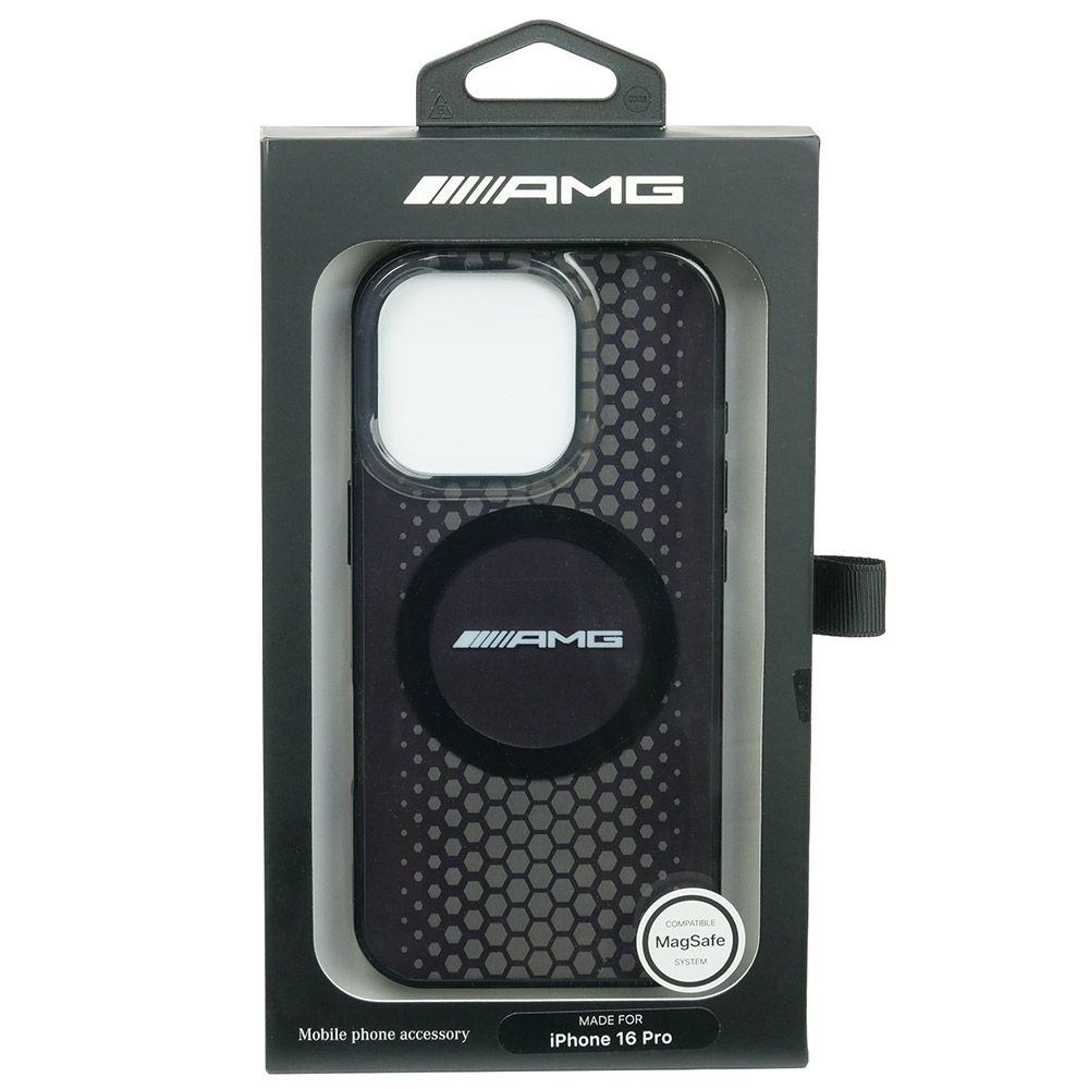 AMG iPhone 16Pro マグセーフ ダブルレイヤー バックカバー ブラック AMHMP16L24HHGPK