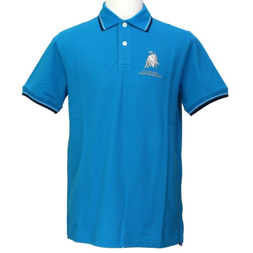 ランボルギーニ メンズ Bull ピケ ポロシャツ カリビアンブルー 9009557CCU116 
