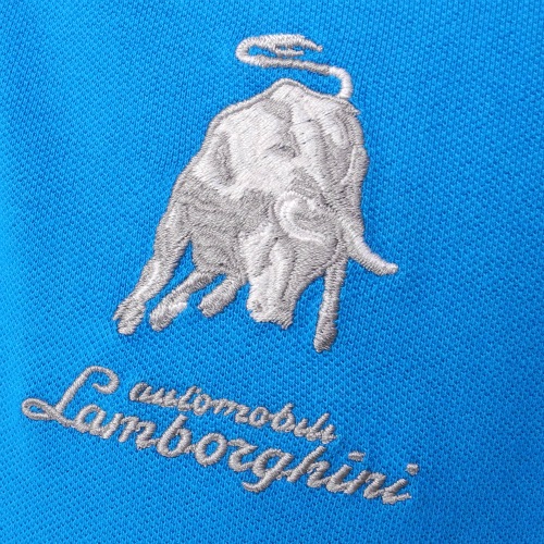 ランボルギーニ メンズ Bull ピケ ポロシャツ カリビアンブルー 9009557CCU116 