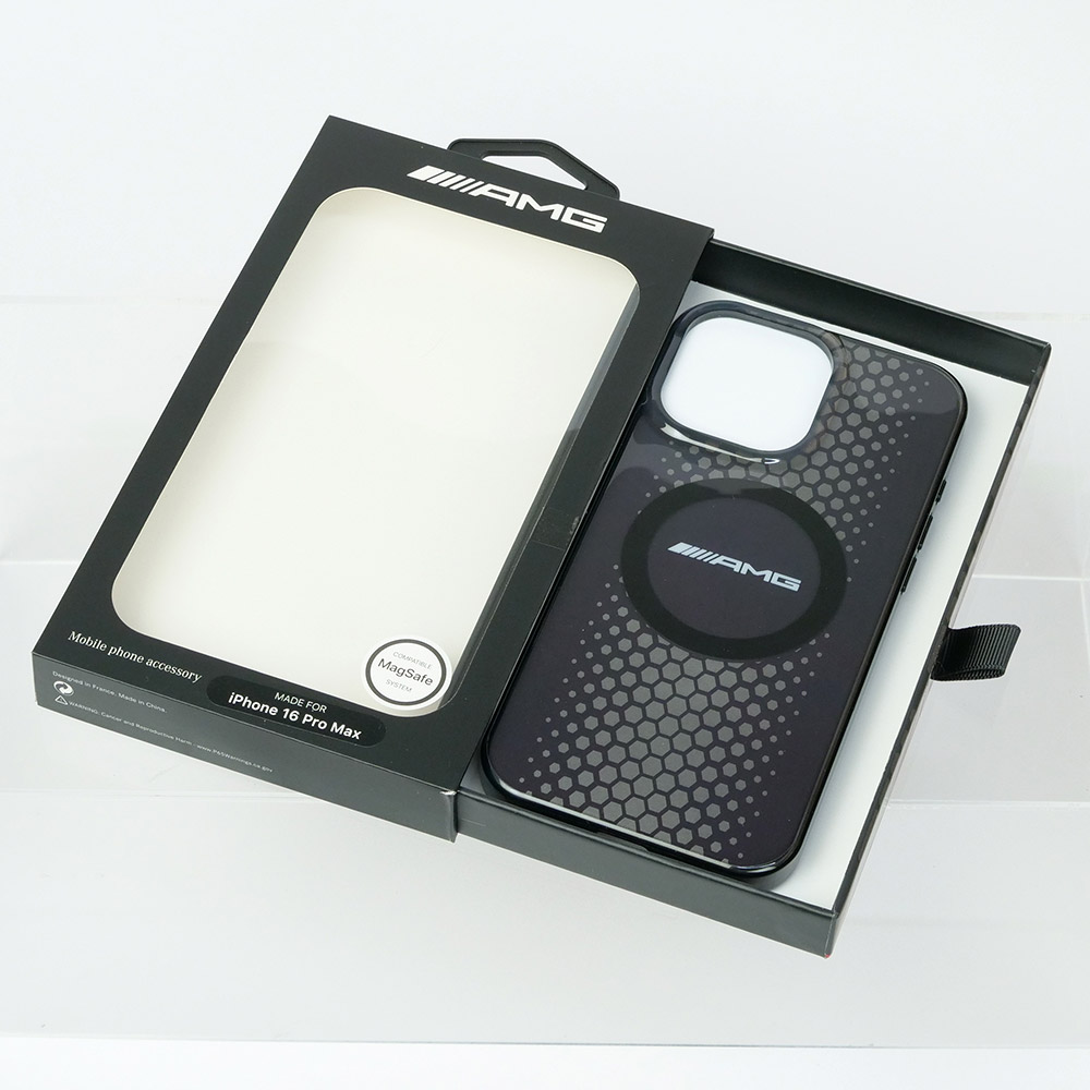 AMG iPhone 16ProMax マグセーフ ダブルレイヤー バックカバー ブラック AMHMP16X24HHGPK