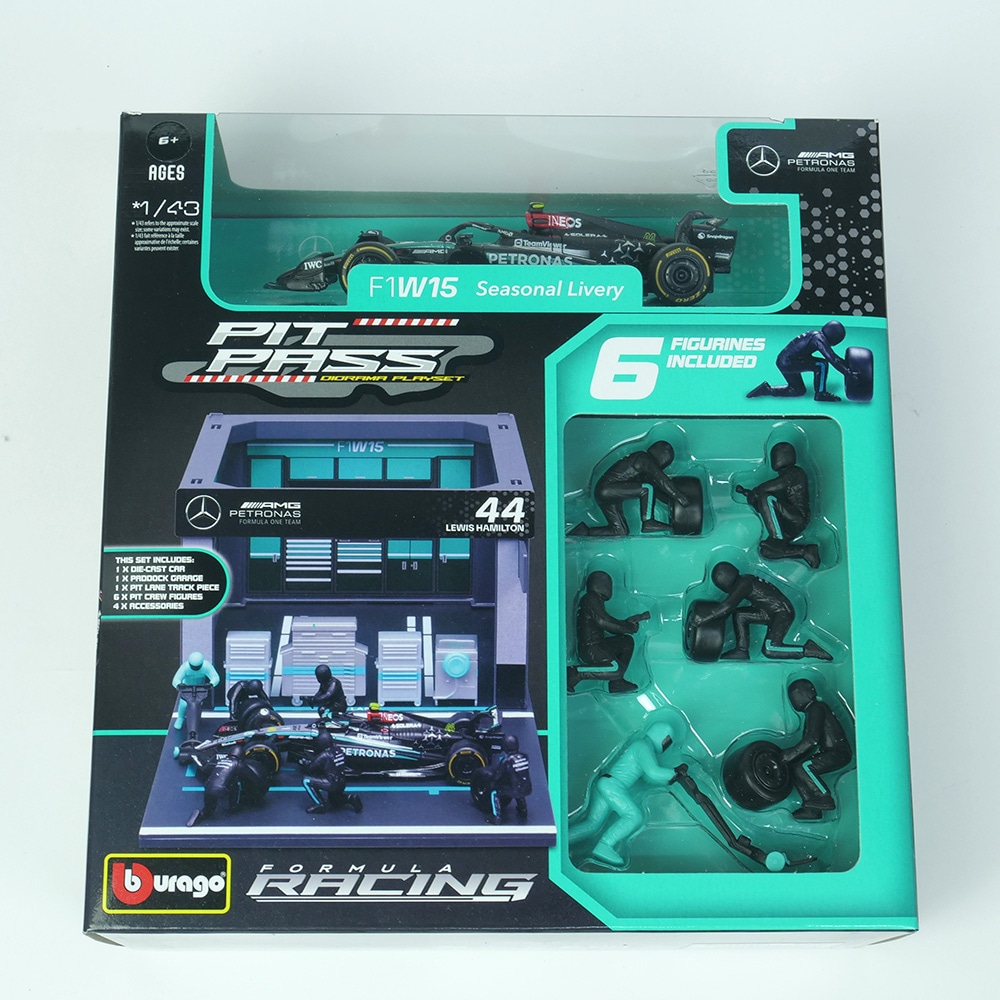 Bburago 1/43スケール メルセデス-AMG ペトロナス F1チーム PIT PASS