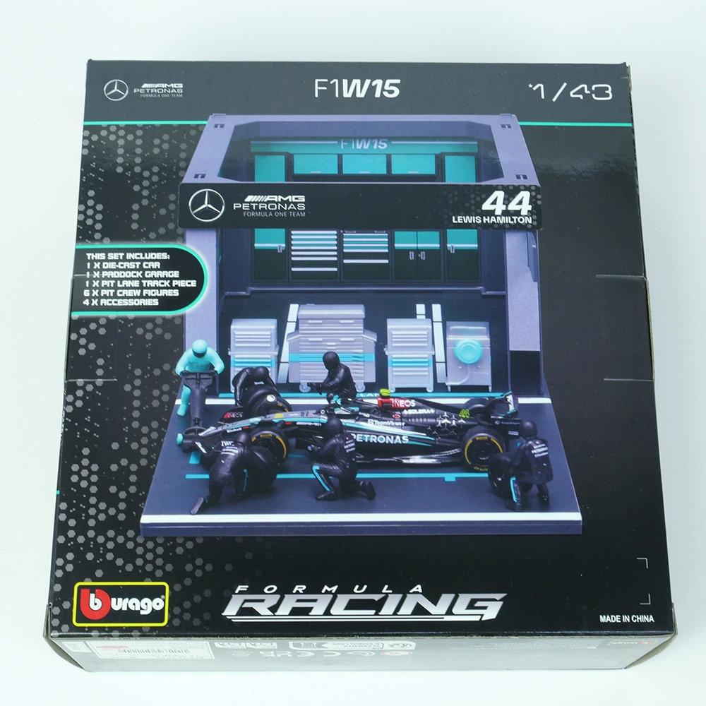 Bburago 1/43スケール メルセデス-AMG ペトロナス F1チーム PIT PASS