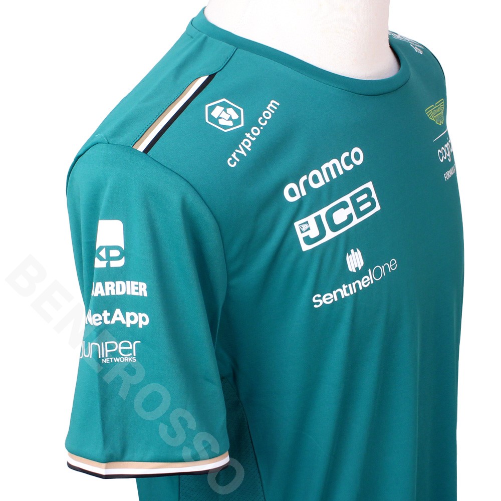 2023 アストンマーチン アラムコ コグニザント F1 チーム ポロシャツ Aston Martin Cognizant F1 2023 Men's Team Polo Shirt- Green