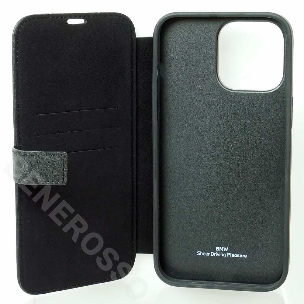 BMW iPhone 14ProMax レザー ブックタイプケース HOT STAMP