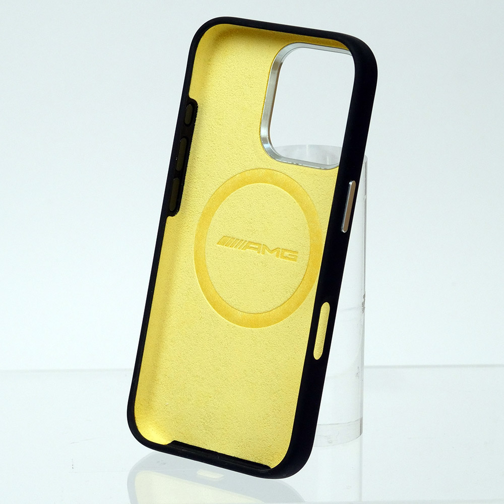 AMG iPhone 16Pro マグセーフ シリコン バックカバー ブラック AMHMP16L24SORYK