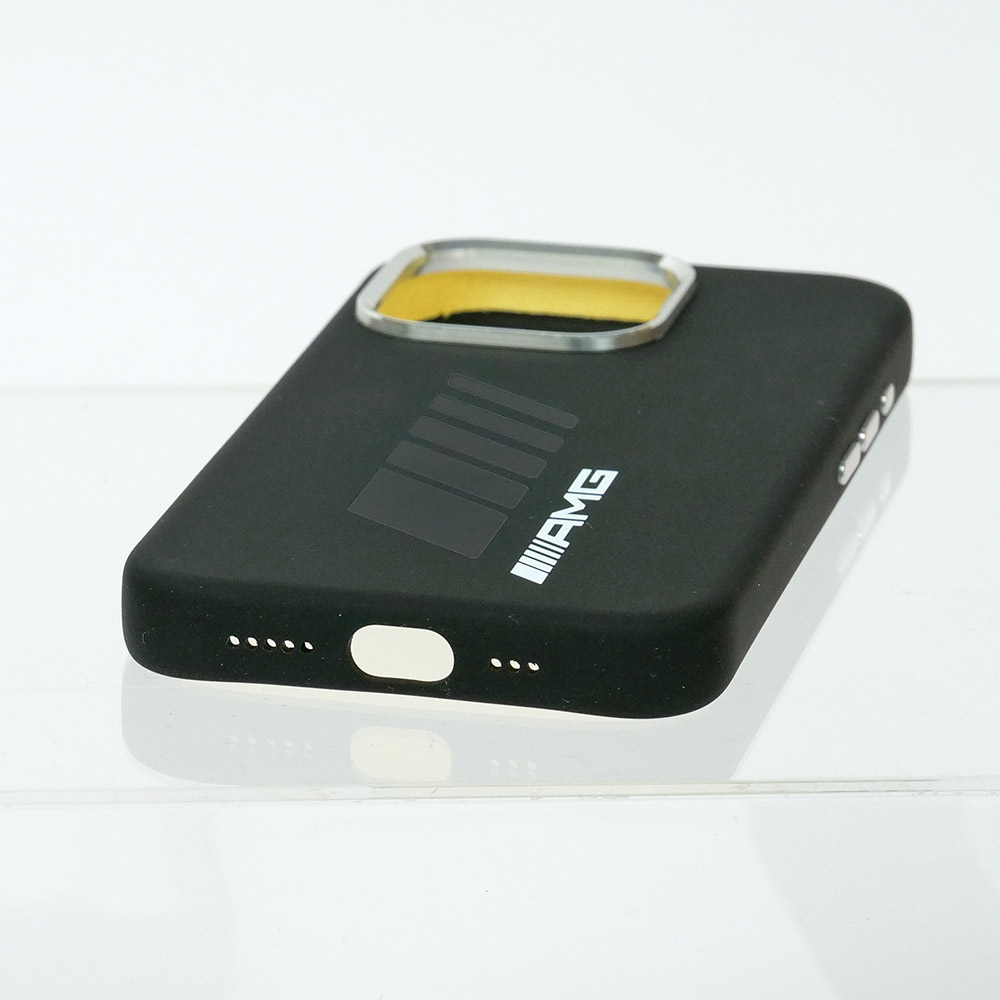 AMG iPhone 16Pro マグセーフ シリコン バックカバー ブラック AMHMP16L24SORYK