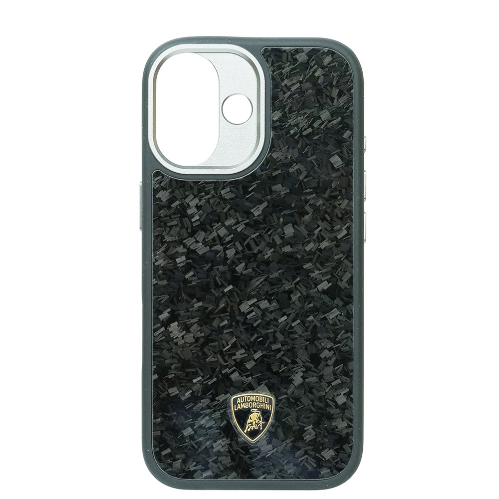 ランボルギーニ iPhone 17 リアルカーボン バックカバー ウラカン D14 ブラック マグセーフ対応 LB-TPUPCMIP17-HU/D14-GD