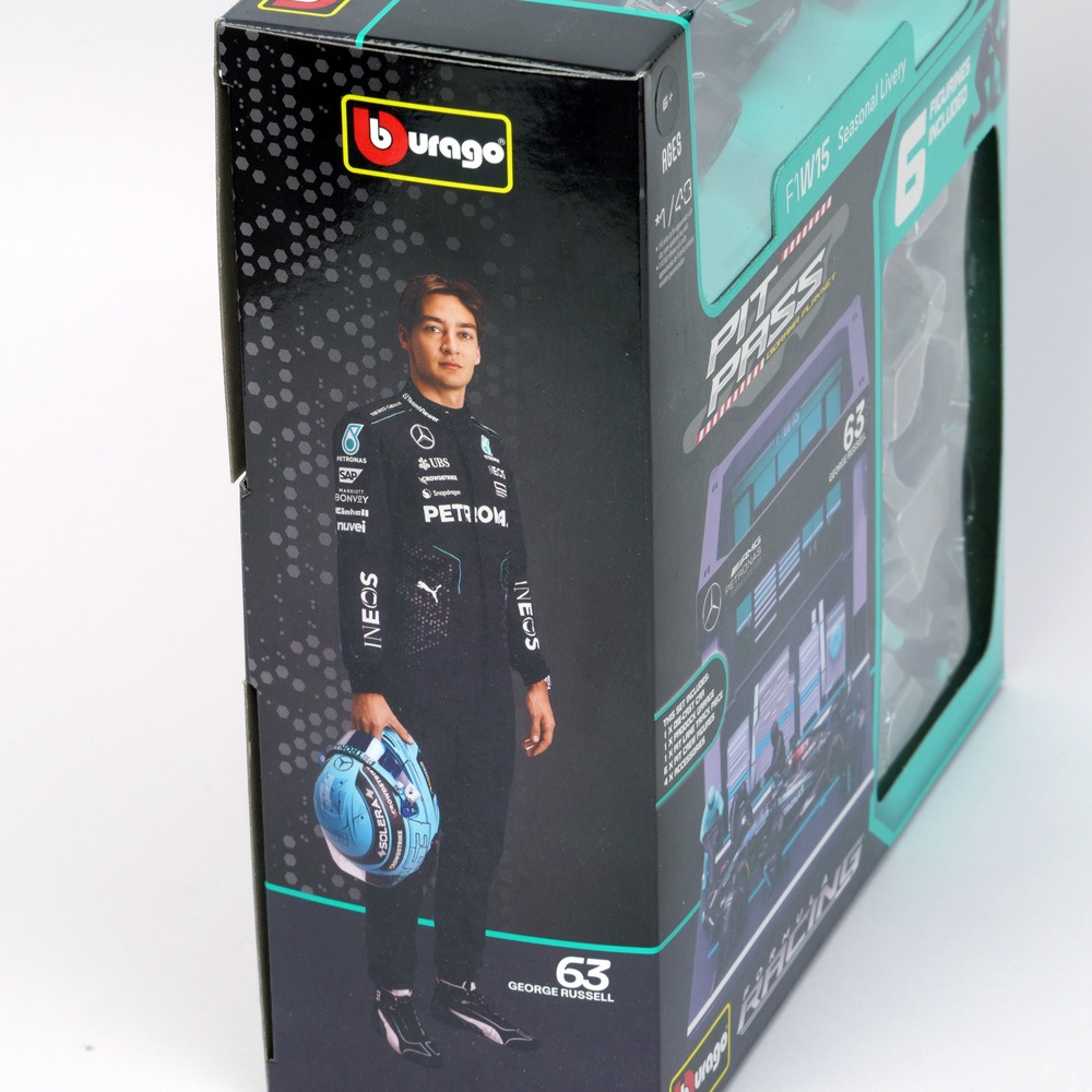 Bburago 1/43スケール メルセデス-AMG ペトロナス F1チーム PIT PASS