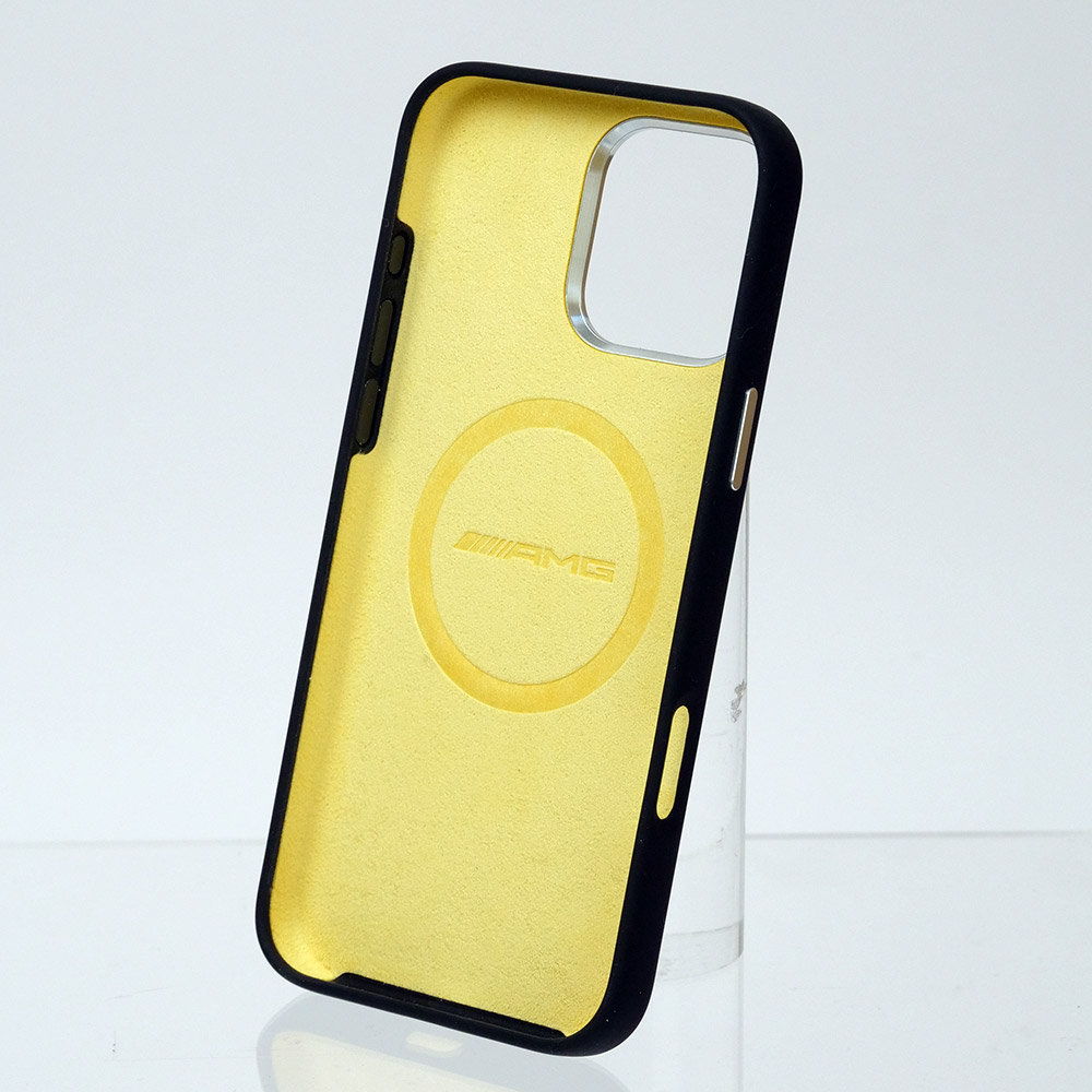 AMG iPhone 16ProMax マグセーフ シリコン バックカバー ブラック AMHMP16X24SORYK