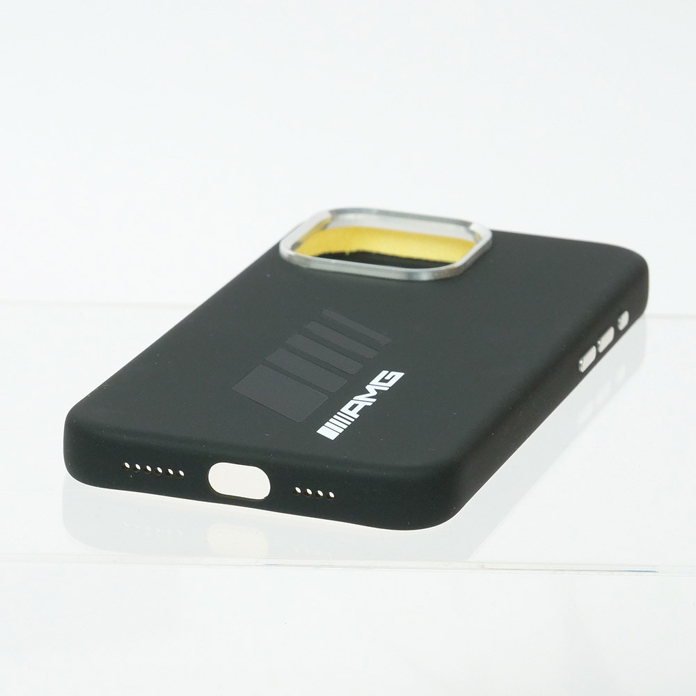 AMG iPhone 16ProMax マグセーフ シリコン バックカバー ブラック AMHMP16X24SORYK