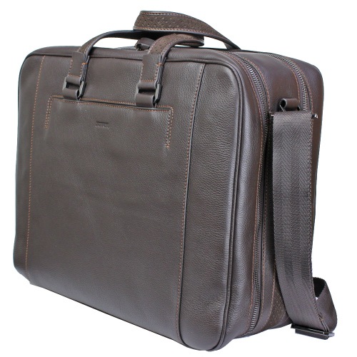 フェラーリ プランシングホース クラシックレザー ビジネス&トラベルバッグ ブラウン