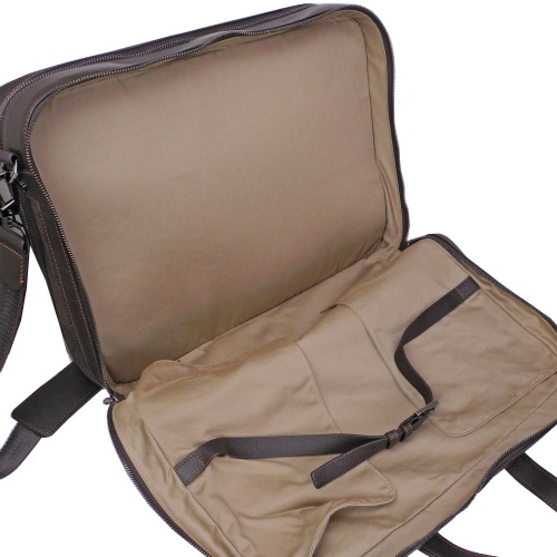 フェラーリ プランシングホース クラシックレザー ビジネス&トラベルバッグ ブラウン