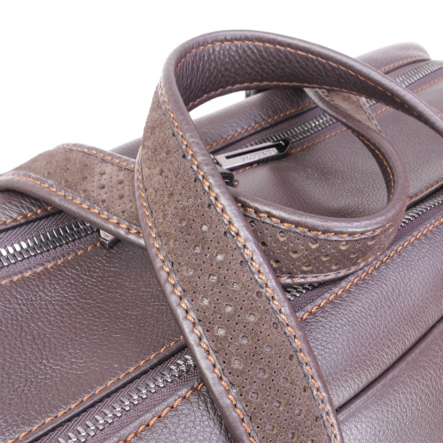 フェラーリ プランシングホース クラシックレザー ビジネス&トラベルバッグ ブラウン