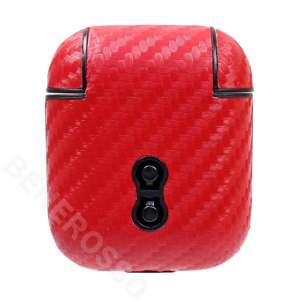 フェラーリ AirPods 1-2 ケース カーボン調 レッド FESA2CARE