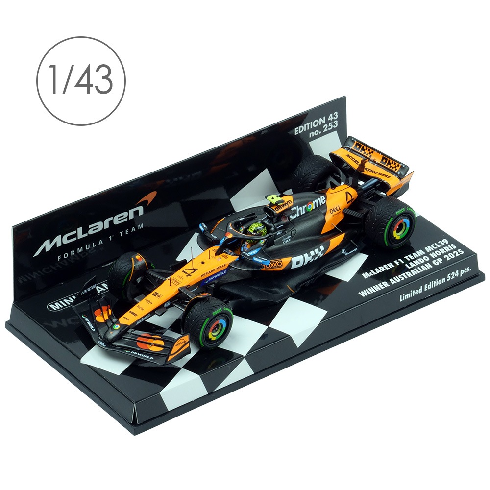 kazu ♥️1/43 マクラーレン MCL39 オーストラリア優勝ノリス MINICHAMPS 1/43 マクラーレン F1チーム MCL39 L.ノリス