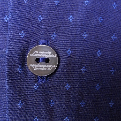 ランボルギーニ メンズ インディゴ ウォッシュ スリム フィット シャツ ネイビー 9011876CCU139