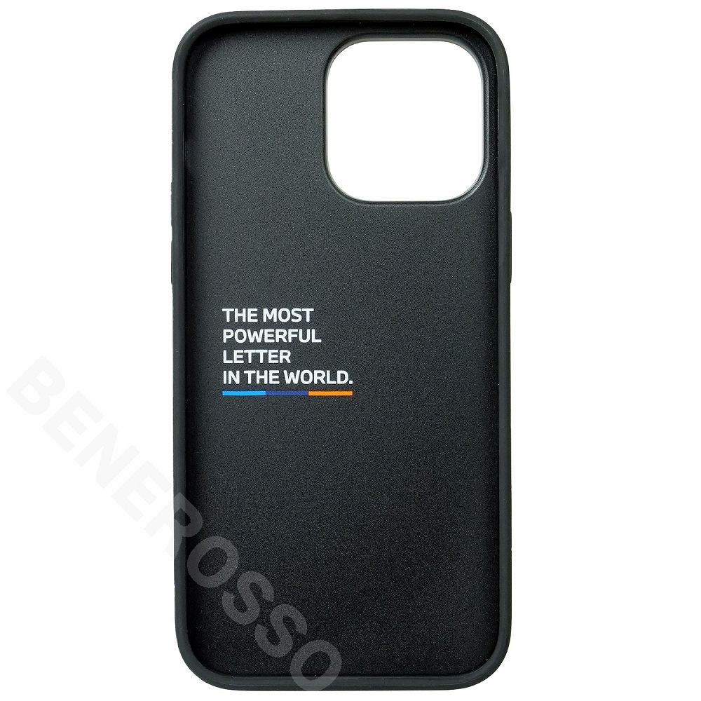 BMW iPhone 14ProMax PUカーボン調 バックカバー ブラック BMHCP14X22NBCK