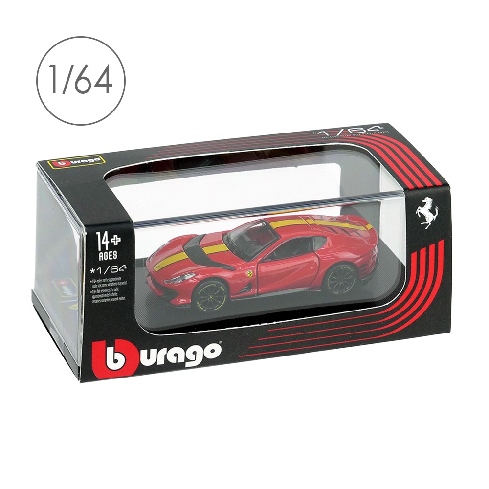 Bburago 1/64スケール フェラーリ 812 コンペティツィオーネ レッド 28