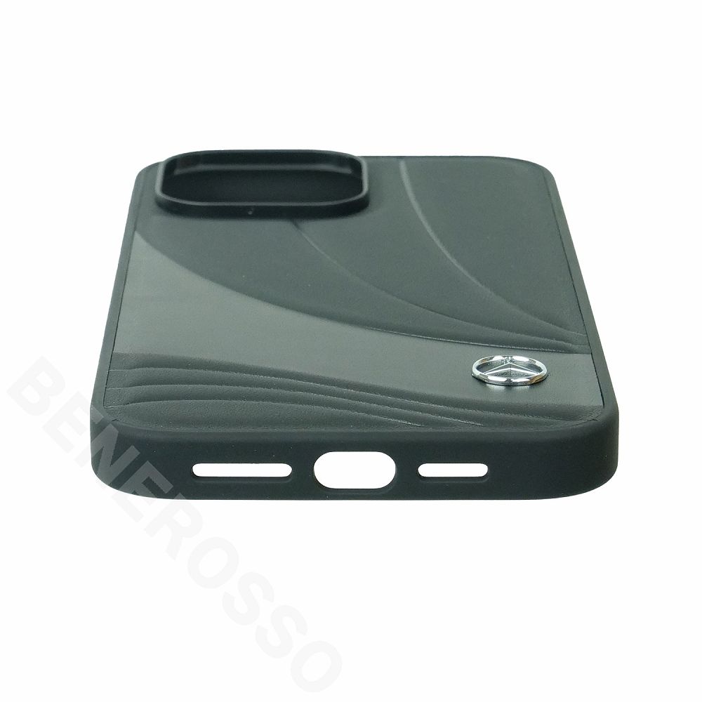 メルセデスベンツ 14ProMax レザー バックカバー NEW WAVE III ブラック MEHCP14X8ROLK