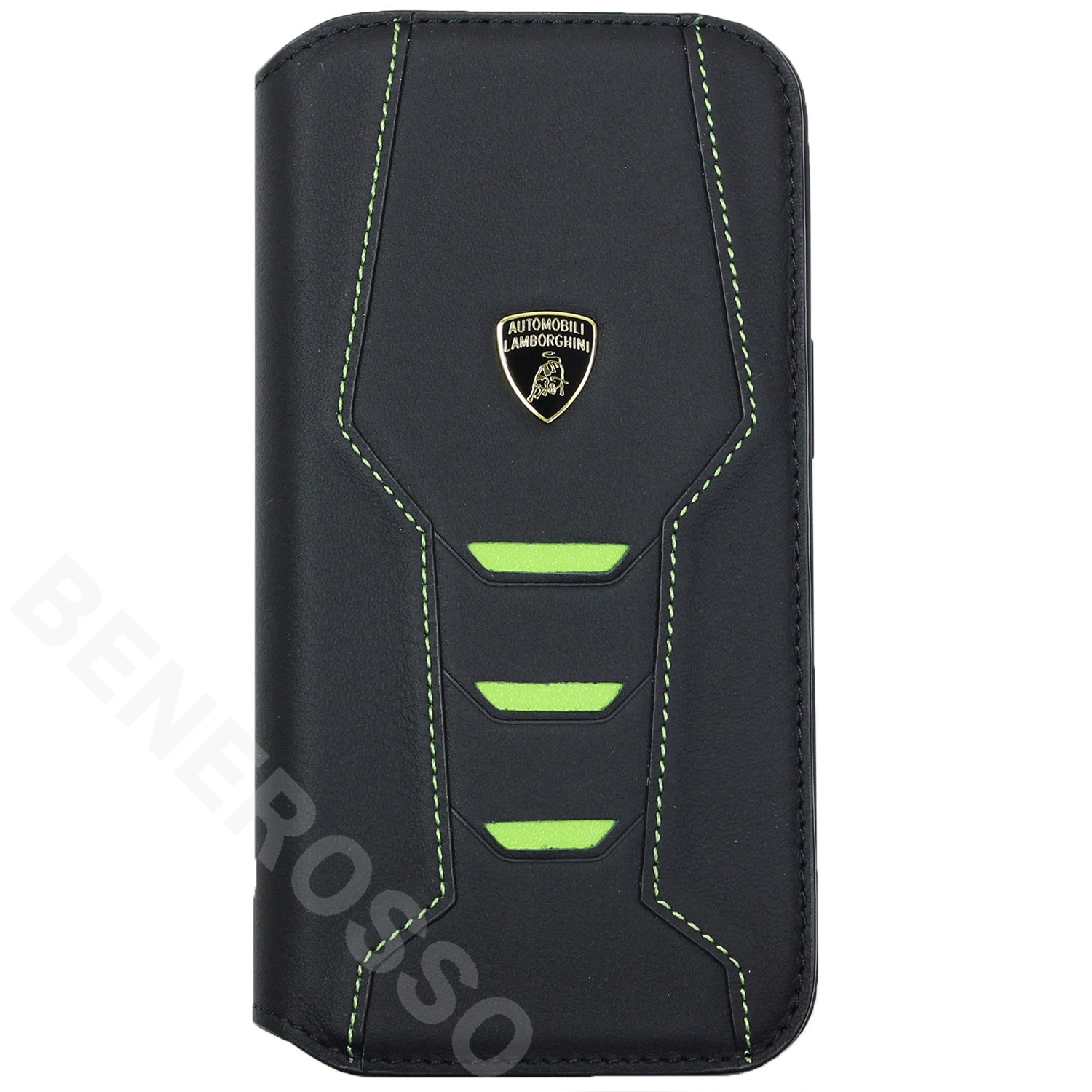 ランボルギーニ iPhone13Pro レザー ブックタイプケース ウラカン D16 グリーン LB-TPUFCIP13P-HU/D16-GN