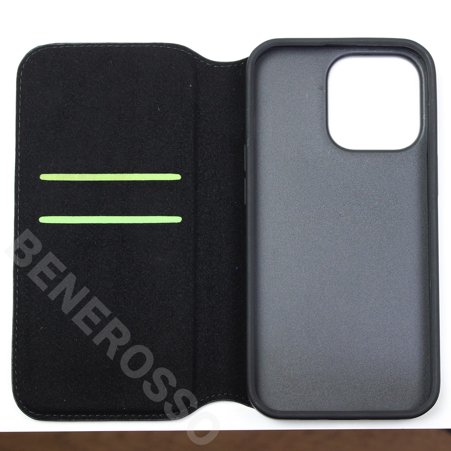 ランボルギーニ iPhone13Pro レザー ブックタイプケース ウラカン D16 グリーン LB-TPUFCIP13P-HU/D16-GN