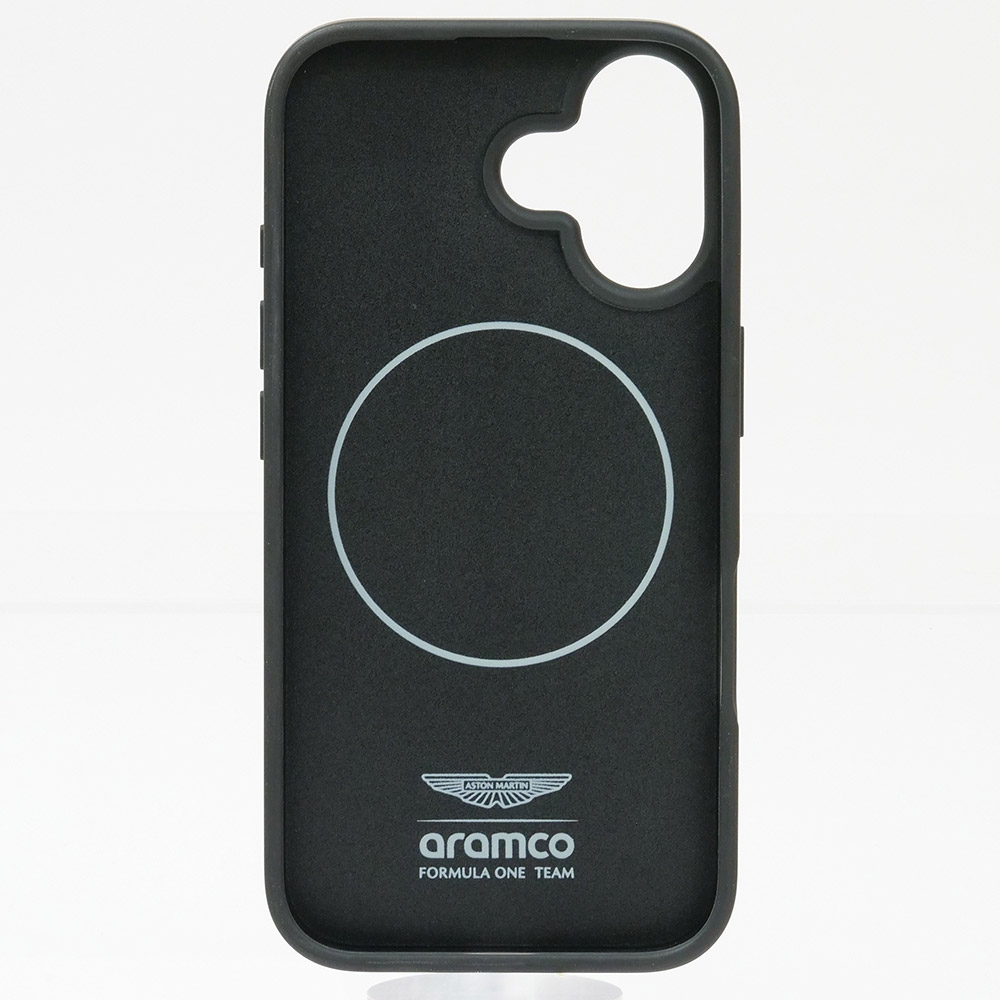 アストンマーチン アラムコ F1チーム iPhone16 マグセーフ レザー バックカバー F.アロンソ グリーン ARHMP16SPNAAN