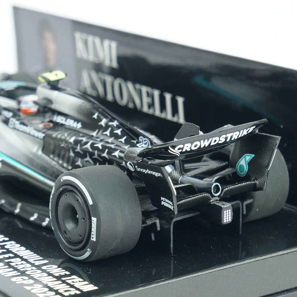 MINICHAMPS 1/43スケール メルセデスAMG ペトロナス F1チーム W16 E パフォーマンス K.アントネッリ カナダGP 2025 3位入賞 シルバー 417251012