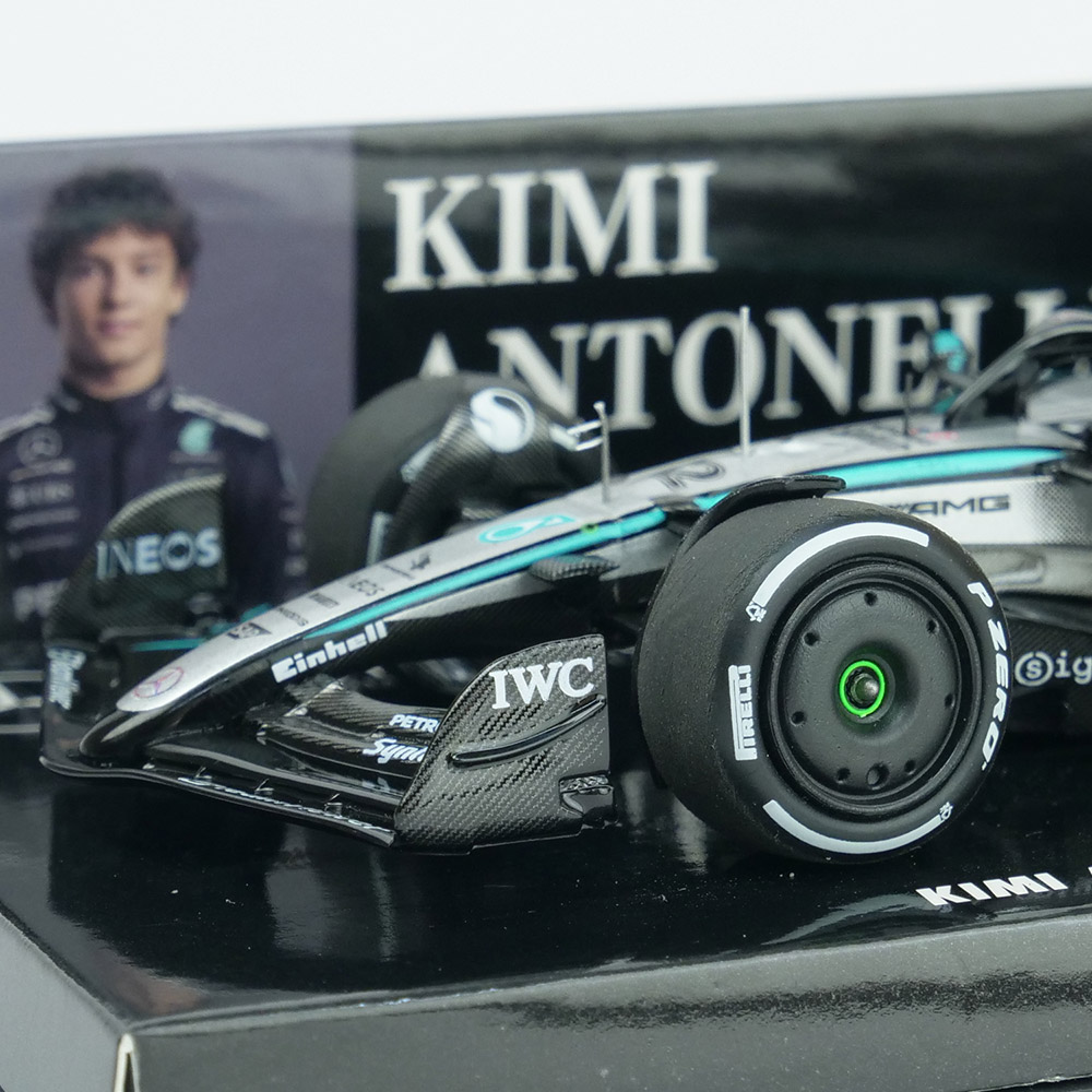 MINICHAMPS 1/43スケール メルセデスAMG ペトロナス F1チーム W16 E パフォーマンス K.アントネッリ カナダGP 2025 3位入賞 シルバー 417251012