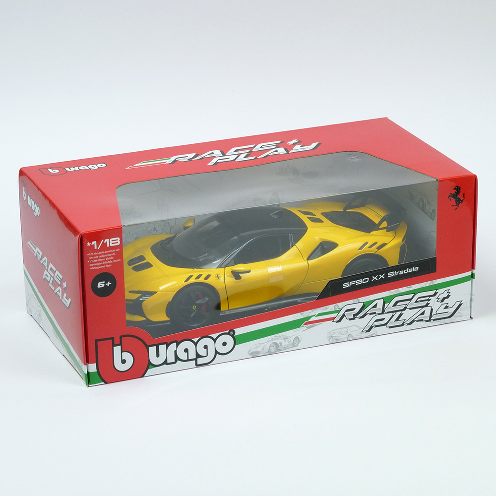 Bburago 1/18スケール フェラーリ SF90 XX ストラダーレ イエロー 18-16020Y