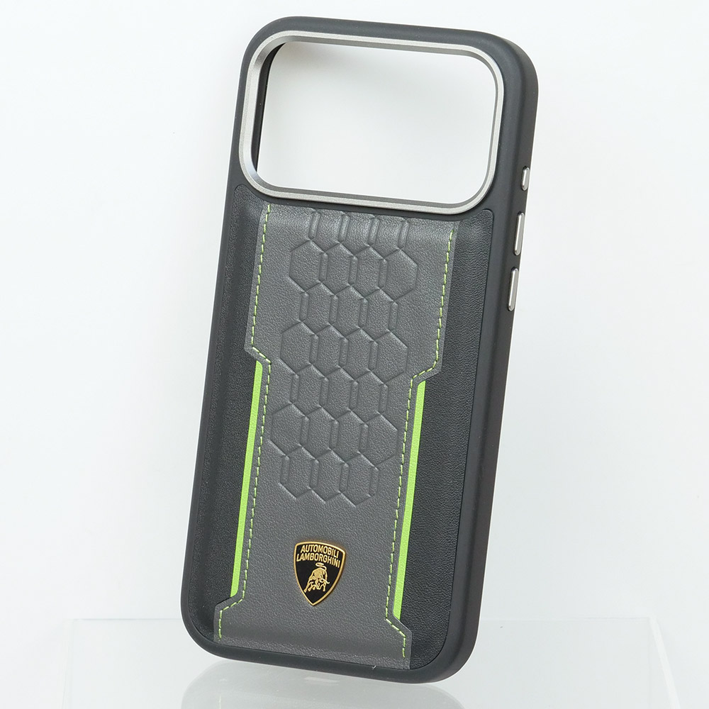 ランボルギーニ iPhone 17ProMax レザー バックカバー レヴエルト D1 グリーン マグセーフ対応 LB-TPUPCMIP17PM-RE/D1-GN