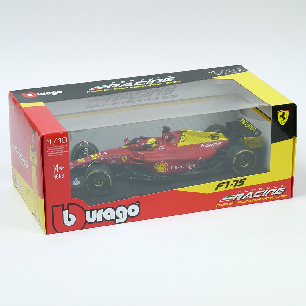 BBURAGO 1/18スケール フェラーリ F1-75(2022) イタリアGP ＃16