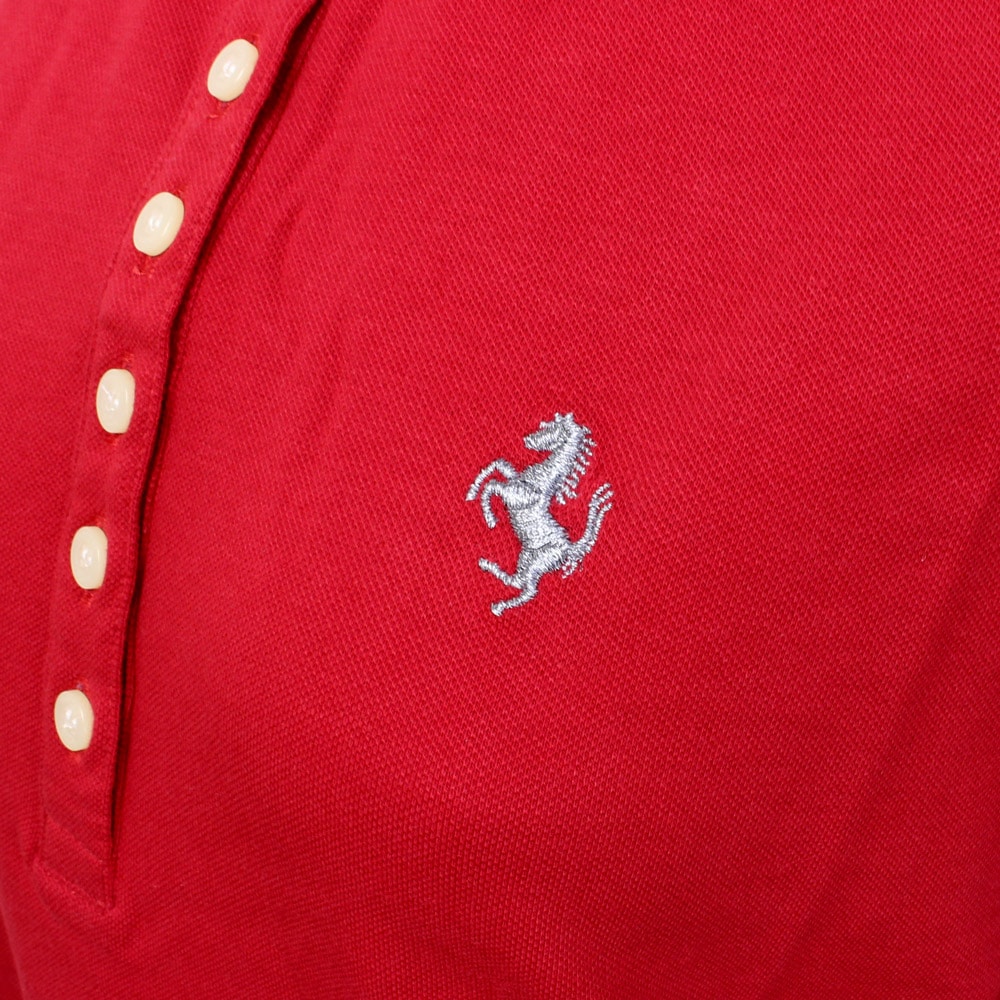 フェラーリ レディース ルレックス ポロ レッド/ホワイトボタン