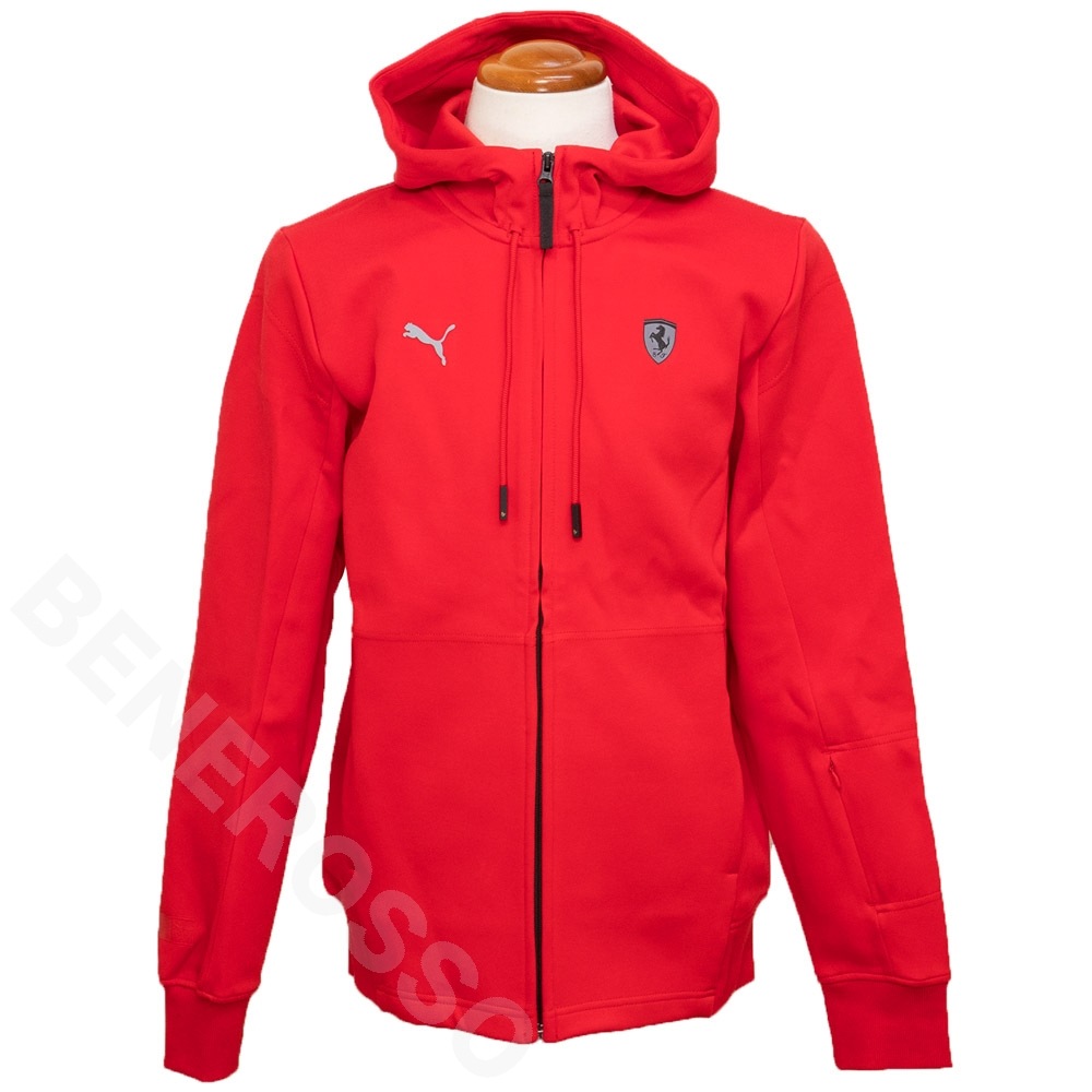 PUMA フェラーリ スタイル フーデッド スウェット ジャケット レッド 533334-02