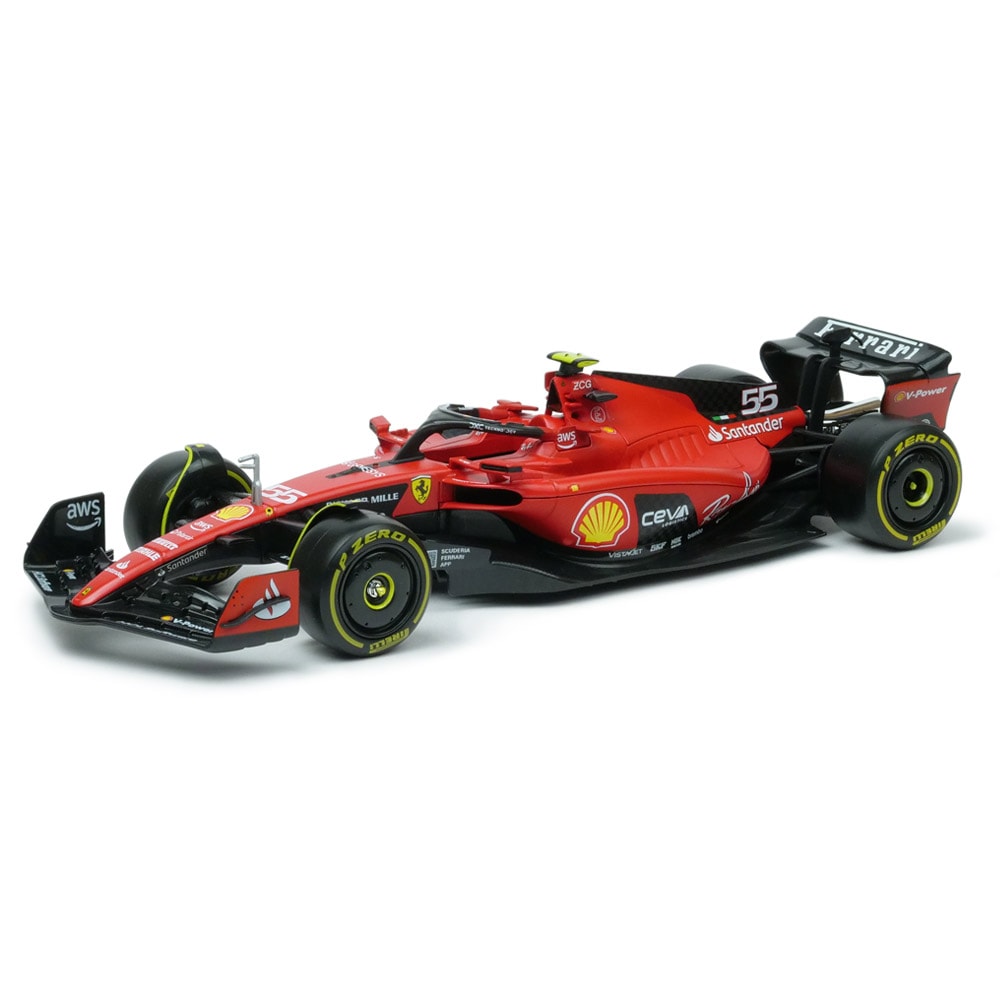 Bburago 1/24スケール フェラーリ SF23(2023) #55 C.サインツ フィギュア付 18-26809S