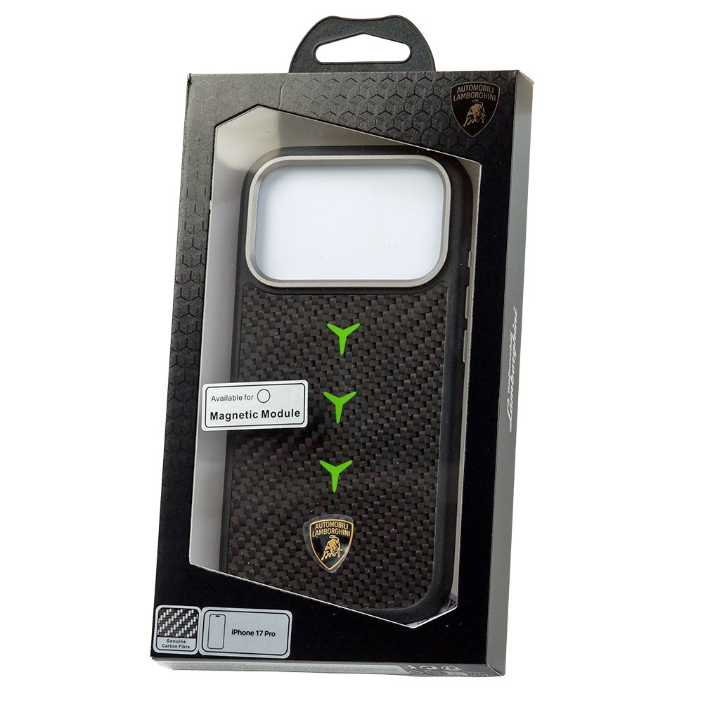 ランボルギーニ iPhone 17Pro リアルカーボン バックカバー レヴエルト