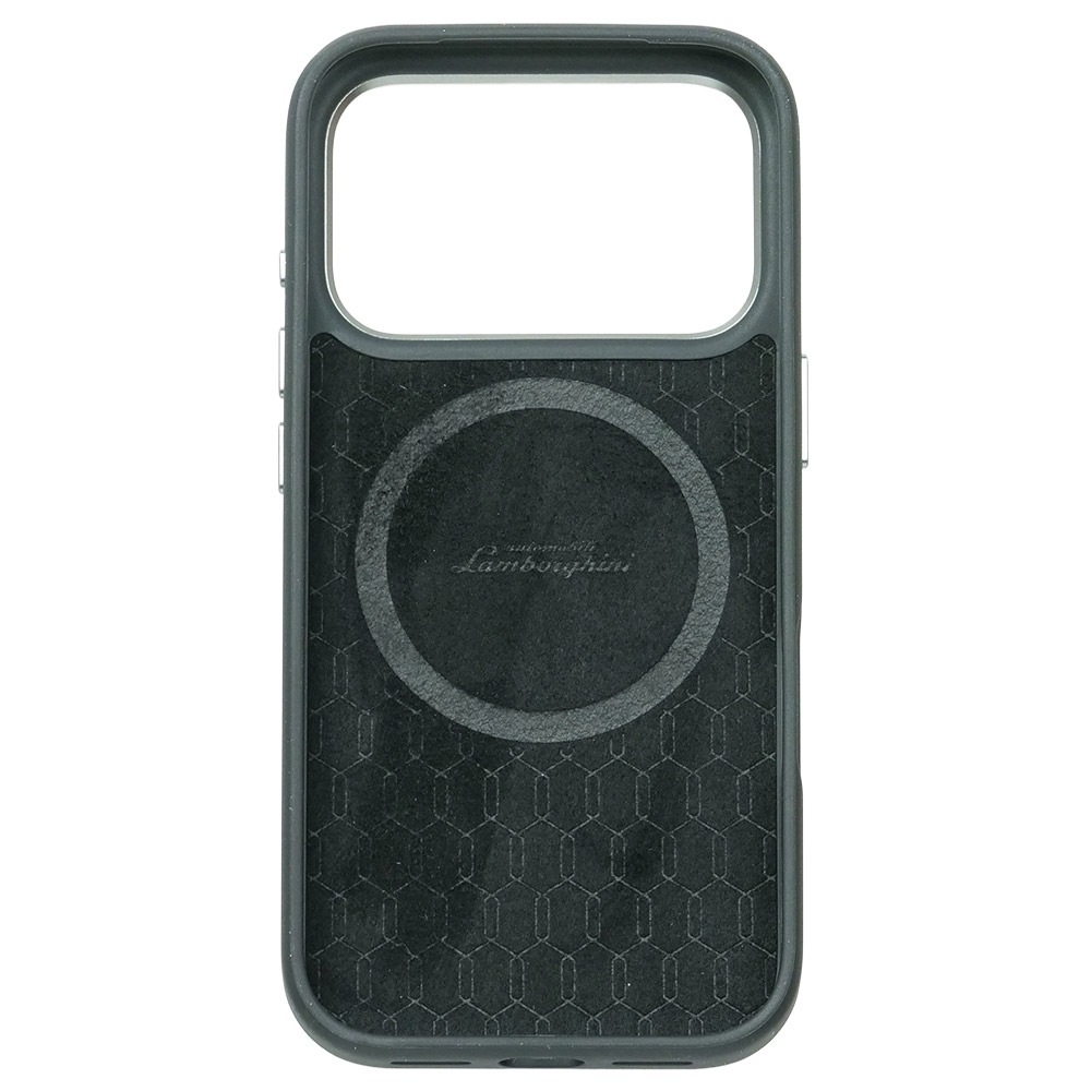 ランボルギーニ iPhone 17Pro リアルカーボン バックカバー レヴエルト D4 グリーンマグセーフ対応 LB-TPUPCMIP17P-RE/D4-GN
