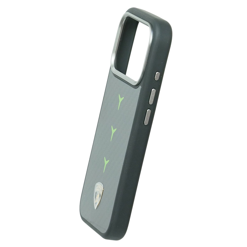 ランボルギーニ iPhone 17Pro リアルカーボン バックカバー レヴエルト D4 グリーンマグセーフ対応 LB-TPUPCMIP17P-RE/D4-GN