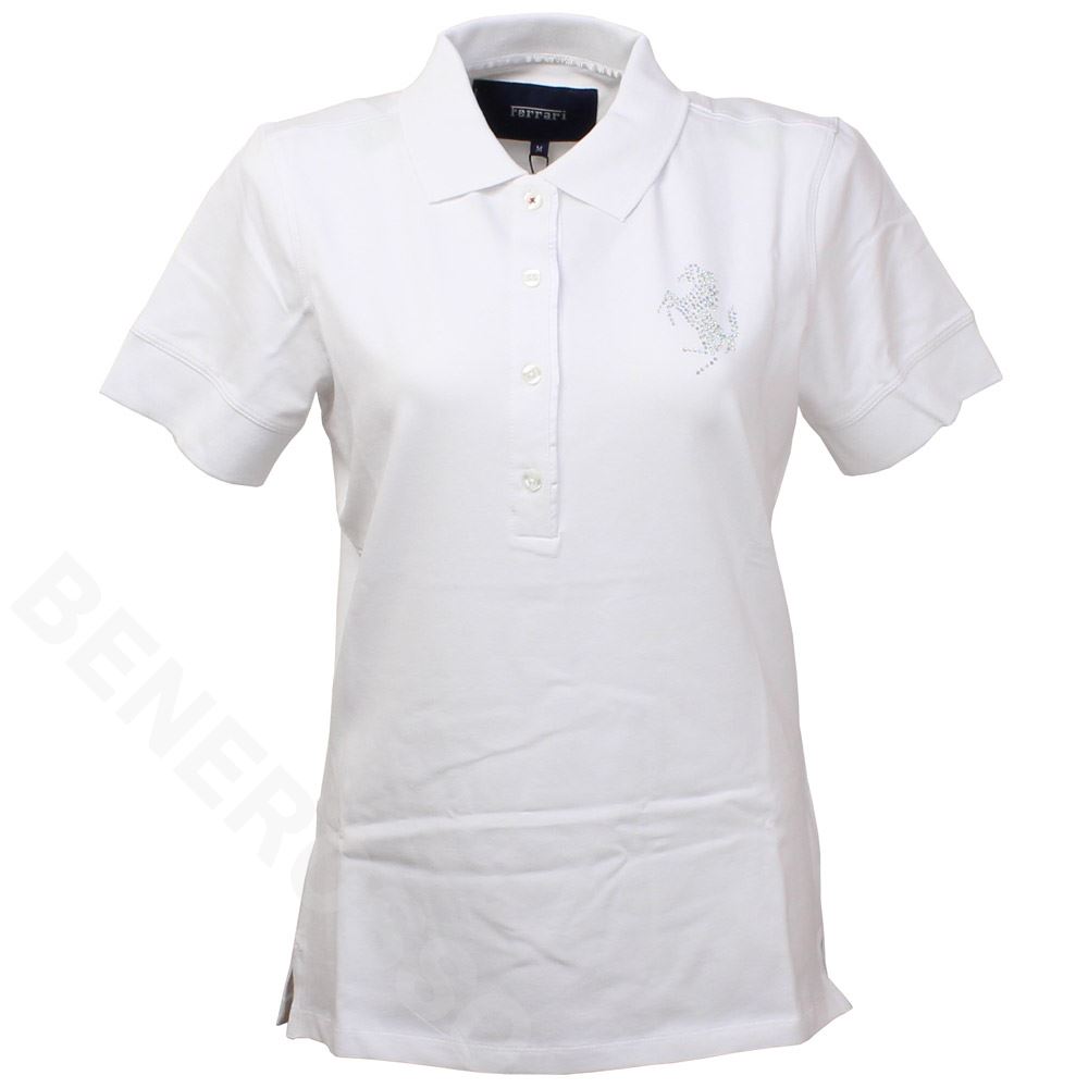 フェラーリ レディース プランシングホース ポロ ホワイト