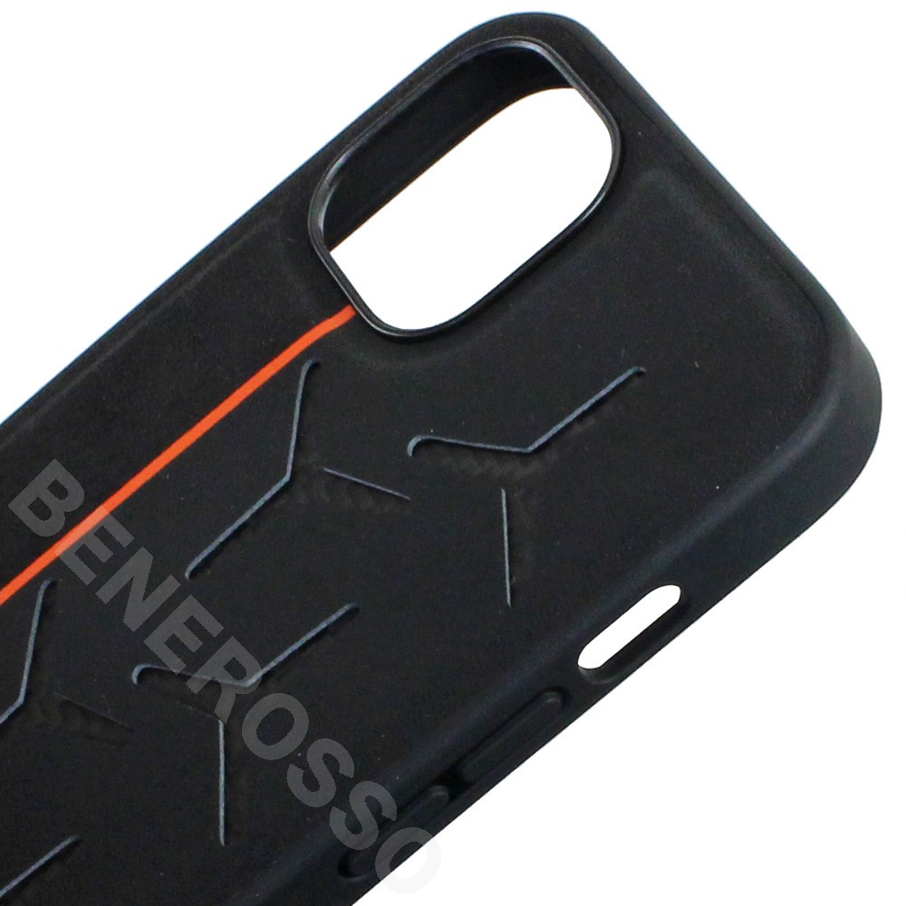 ランボルギーニ iPhone13 レザー バックカバー アヴェンタドール D12 オレンジ LB-TPUPCIP13-AV/D12-OE