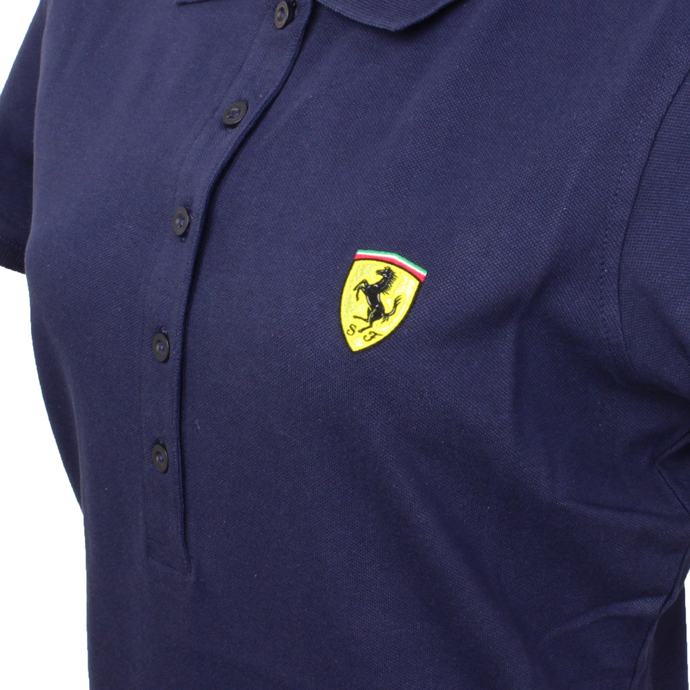 フェラーリ レディース スクデット ピケ ポロ ネイビー