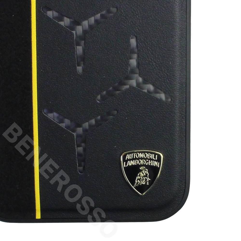 ランボルギーニ iPhone13 レザー バックカバー アヴェンタドール D12 イエロー LB-TPUPCIP13-AV/D12-YW