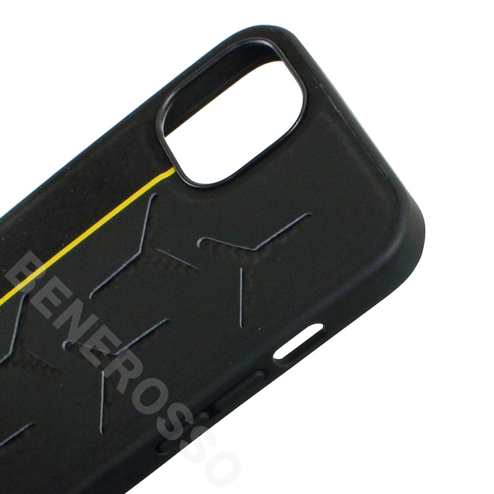 ランボルギーニ iPhone13 レザー バックカバー アヴェンタドール D12 イエロー LB-TPUPCIP13-AV/D12-YW