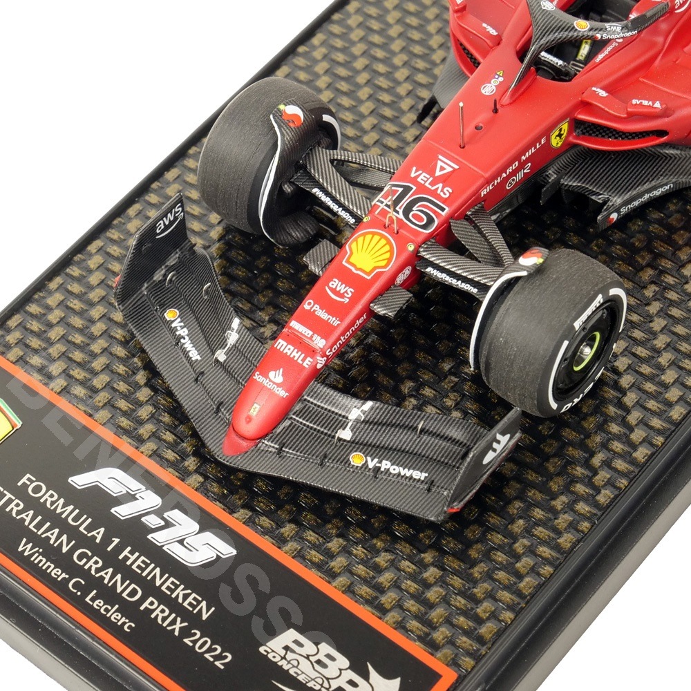 BBR MODELS 1/43スケール フェラーリ F1-75 オーストラリアGP メルボルン 2022 C.ルクレール BBRC278A