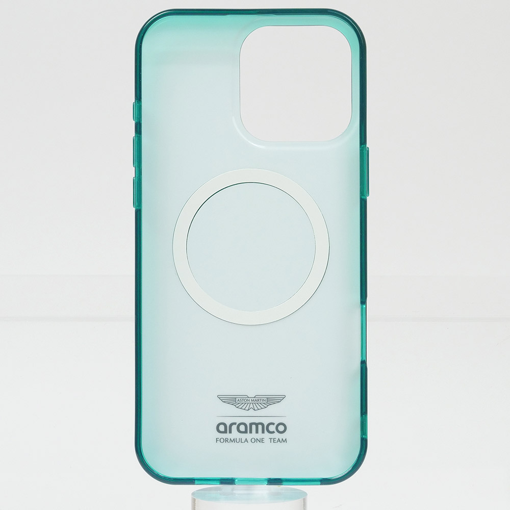 アストンマーチン アラムコ F1チーム iPhone16ProMax マグセーフ IML バックカバー F1カー/ロゴ グリーン ARHMP16XUF1N