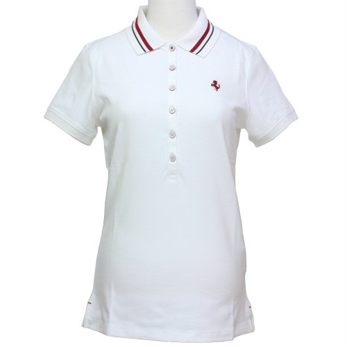 フェラーリ レディース エボリューション ロゴ ポロ ホワイト